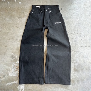 Pantalones Vaqueros Personalizados con Hebilla Grande para Hombre, Estilo Vintage Japonés, de Mezclilla Selvedge, Ajuste Holgado y Relajado, de Mezclilla Cruda - Product Image 1