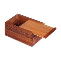 Urna de Madera Pintada y Personalizada con Huella de Pata para Cenizas de Perro o Gato, Ataúd de Cremación de Madera de Palisandro