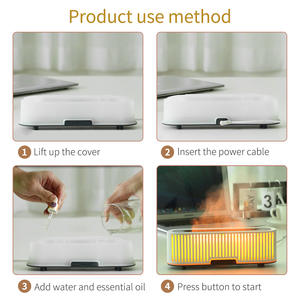 JCSY Diffuseur d'huiles essentielles USB 5V, humidificateur 0,5L, type brume, avec lumière, couleur grain de bois, pour la maison et le bureau - Product Image 3