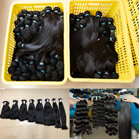 Mèches de cheveux humains vierges vietnamiens bruts, cuticules alignées, double tirage, lisses comme des baguettes