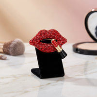 Épingles à lèvres en alliage émaillé, design goutte d'huile diamant à double flûte, créatives et originales, simples et élégantes, cadeau de mariage pour enfants