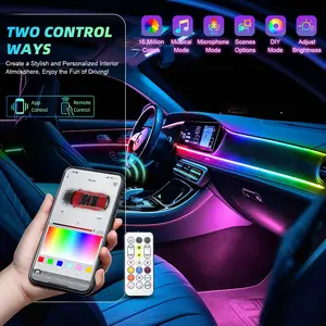 Giao hàng nhanh 22 In1 giao hưởng 64 màu xe môi trường xung quanh ánh sáng RGB xe Nội Thất Quang Acrylic Dải giao hưởng xe môi trường xung quanh ánh sáng