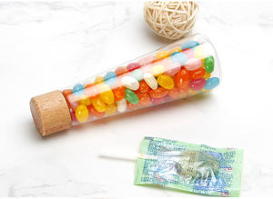 Hermosas botellas de dulces cónicas de plástico PET de 140Ml y 200ml con tapón de rosca y serigrafía para envasado de alimentos - Product Image 5