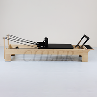 Machine de Pilates Reformer en bois d'érable pour la maison, équipement de fitness pour renforcer le tronc et la flexibilité