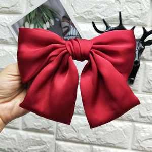Aksesoris Rambut Jepit Kupu-kupu Warna Solid untuk Wanita, Bahan Pita, Gaya Eropa-Amerika, Cocok untuk Pesta - Product Image 5