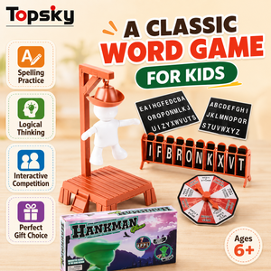 Jeu de société magnétique Hangman : Jeu de devinettes de mots sur tableau magnétique pour l'intérieur, la famille, la salle de classe et les fêtes - Product Image 6