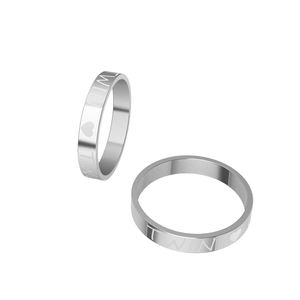 Anello Cuore Amore Eterno per Uomo e Donna in Acciaio Inossidabile Anello di Promessa per Coppie Fedi Nuziali Anillos Para Fidanzamento Anniversario - Product Image 2