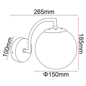 E27 ổ cắm thép + kính hiện đại bóng đèn khách sạn phòng ngủ Tường Đèn cổ điển - Product Image 5