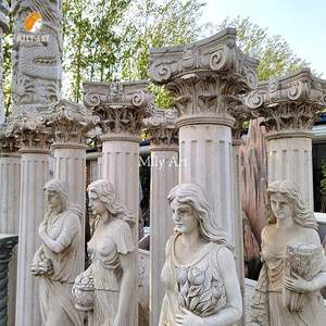 <span class=keywords><strong>Columnas</strong></span> de Pilar romano de granito de diseño moderno europeo para exteriores sólidas para casa, Villa, decoración de Hotel, columna de mármol - Product Image 5