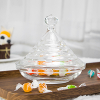 Pot en verre élégant pour buffet de desserts, pot de rangement alimentaire en cristal avec couvercle, idéal pour la cuisine et les fêtes, pour la présentation d'aliments frais et secs