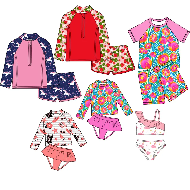 OEM ODM Eco Bulk Baby Mädchen Bade bekleidung Großhandel niedlichen Kinder Modelle Kleinkind Badeanzug