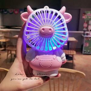 Mini USB ricarica estate camera dei bambini ventilatore luce da tavolo cartone animato simpatico animale Scooter ricarica piccolo ventilatore - Product Image 5