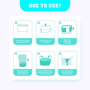 Bolsas de recambio para pañalera, sistema de eliminación clásico, paquete de bolsas de vacío para pañales, bolsas de recambio para pañalera tipo caja de <span class=keywords><strong>correo</strong></span> - Product Image 5