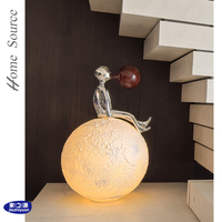 Moderne Kunst Leuchtende Glas-Stahlkugel Bodenornament Seifenblasen-Skulptur für Wohnzimmer Bar Luxuriöse Atmosphäre