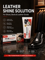 Caja Transparente Visible de 70g con Aceite de Oveja Hei Niu Black Bull para Limpiar Zapatos de Cuero Fácilmente