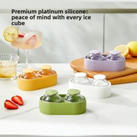 Produit Tendance 2026 : Moules à Glaçons Ronds en Silicone Sans BPA, Grande Capacité, Portables, avec Couvercle Amovible Anti-Fuite