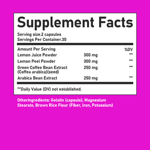 High Quality Appetite Suppression Capsules with Lemon Juice Powder Promote a Healthy Metabalism Dietary <b>Supplement</b> - Product Image 6