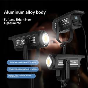 Cob Led Bi lampu Video warna 300W, lampu sorot Studio Video Streaming langsung sistem pendingin aktif dengan Softbox 2-Kit lampu Video - Product Image 4
