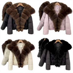 เสื้อโค้ทพัฟเฟอร์ฟิชขนฟ็อกซ์ธรรมชาติสำหรับผู้หญิง ฤดูหนาว 2025 อุ่นสบาย ขนเป็ดขาว 90% กันน้ำ ขายส่ง - Product Image 1