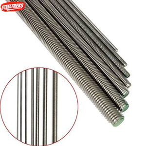 Barres filetées entièrement filetées en acier inoxydable M6 M8 M10 DIN975 galvanisées, <span class=keywords><strong>12</strong></span> pouces de long, avec une excellente tête plate, qualité 4.8/8.8 - Product Image 1