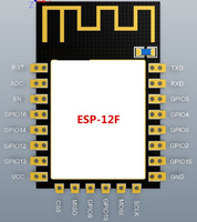 Módulo WIFI de Puerto Serie ESP-12E/12F/12S en Stock, Control Remoto Inalámbrico ESP8285 ESP8266