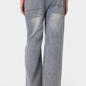 Jeans Baggy para Mujer, Personalizables OEM, Nueva Colección, Cintura Baja, Lavado Camuflado, Jeans de Moda Casual para Mujer - Product Image 2