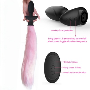 Plug Anale Vibrante Oscillante con Telecomando e Coda di Volpe per Cosplay, Accessori per Masturbazione Sessuale per Donne e Uomini - Product Image 3