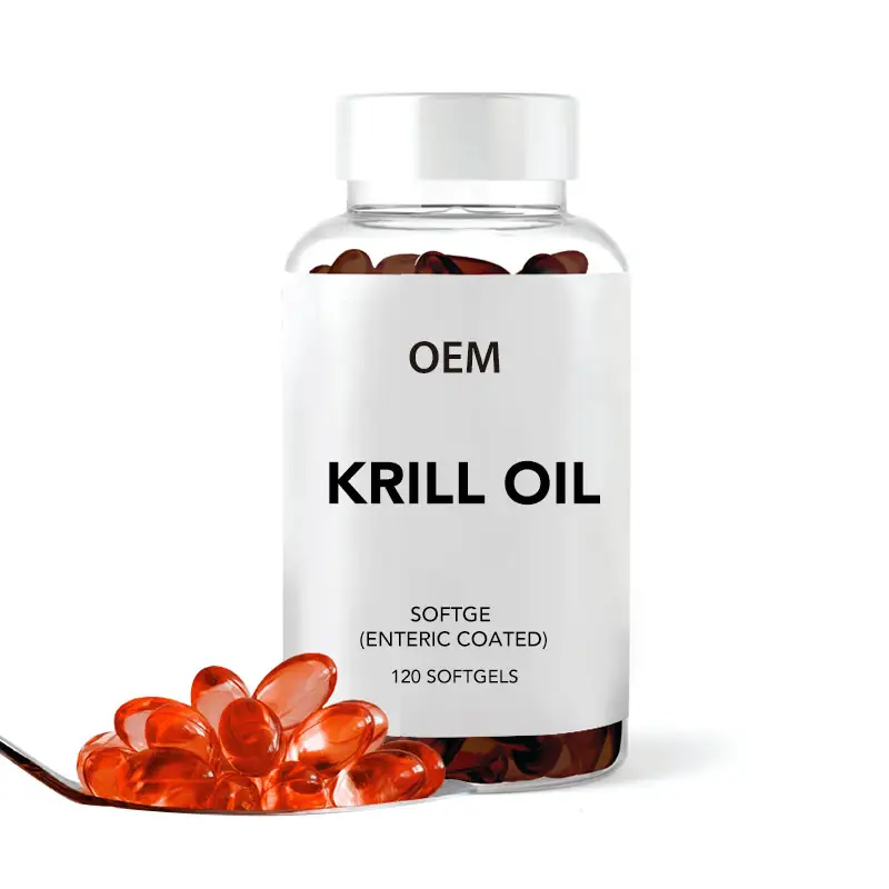 OEM Personnaliser Huile de Krill 2000 mg Gélules Omega 3 DHA EPA Astaxanthine & Phopholipides