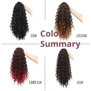 Stock prêt perruque femme petite queue de cheval bouclée haute fibre haute température moelleuse de style vague profonde pour le commerce extérieur transfrontalier - Product Image 2