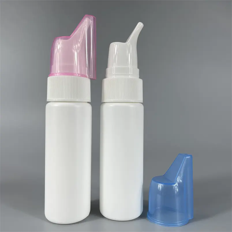 Farmasi 70Ml Plastik Kosong Putih Semprotan Pompa Hidung Botol Semprot Hidung Kabut untuk Cuci Air Asin