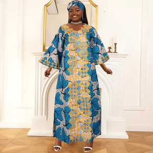 Nouvelle Arrivée 2026 : Robe Longue Africaine Imprimée pour Femme Grande Taille, Kaftan Ankara à Manches 3/4, Robe Dashiki pour Fête, Mariage et Usage Quotidien - Product Image 3