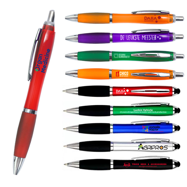 NANMU Custom Full-Color UV Printed 1.0mm Plastic Ballpoint Pen Sports Business Office Advertising Touch Screen Logo 140x15mm