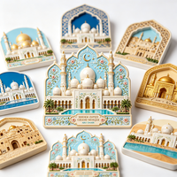 Aimant de réfrigérateur souvenir islamique musulman, mosquée Sheikh Zayed d'Abu Dhabi, en résine gaufrée, forme, couleur, taille et logo personnalisés