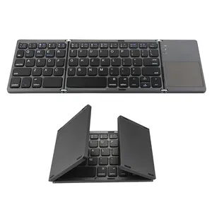Keyboard Nirkabel Lipat Kualitas Tinggi dengan Touchpad untuk Ios/Android/Windows Mobile Phone Tablet Pc Bt Keyboard