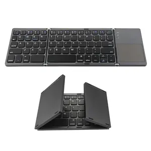 Teclado sem fio dobrável, de alta qualidade com touchpad para ios/android/windows telefone móvel tablet pc bt teclado