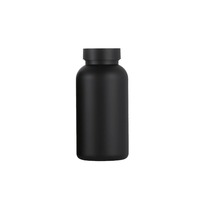 Bouteilles vides en PET noires de 100 ml, 120 ml, 150 ml, couleur personnalisée, pour emballage de pilules et de compléments vitaminiques, service OEM/ODM