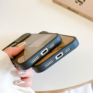 Étui pour téléphone portable à épissage de couleur irrégulière adapté à la <span class=keywords><strong>coque</strong></span> souple en cuir TPU anti-chute en cuir <span class=keywords><strong>iPhone</strong></span> 16 15 ProMax - Product Image 6