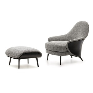 Ensemble fauteuil et pouf élégants avec rembourrage en <span class=keywords><strong>peluche</strong></span> et design moderne pour un confort élégant dans n'importe quel espace - Product Image 5
