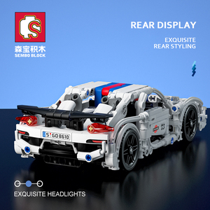 Sembo Tự Làm Giáo Dục Kit 541Pcs Khối 701513 918 Thể Thao Gạch Xe Xây Dựng Kéo Trở Lại Xây Dựng Khối Bộ Đồ Chơi Cho Các lứa tuổi 6 + - Product Image 5
