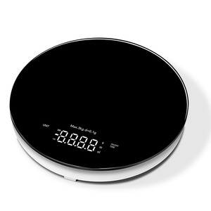 เครื่องชั่งครัวดิจิตอลขนาดเล็กพร้อมแท่นกระจกนิรภัย ใช้พลังงานจากแบตเตอรี่ ฟังก์ชั่นชั่งน้ำหนักอาหาร - Product Image 1