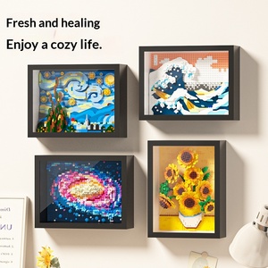 梵高星夜神奈川立体画儿童塑料积木套装装饰拼装批发 - Product Image 4