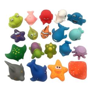 Figet 10pcs Mini Plastik Meeres tier Spielzeug Weiche Baby Badewanne Spielzeug Set für Kinder Badezimmer Jouet - Product Image 2