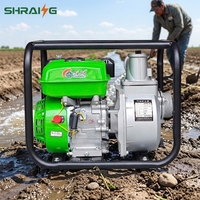 Pompe à eau à essence de type cadre de 3 pouces 80KB-3G, moteur 4 temps refroidi par air, pompe à eau à essence pour l'irrigation agricole
