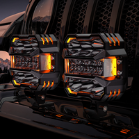 Feux de conduite LED pour véhicules tout-terrain Jeep, projecteurs antibrouillard DRL ambre de 4,5 pouces pour moto tout-terrain, qualité professionnelle
