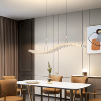 Lustre cylindrique en cristal transparent, corps doré, LED dimmable, éclairage élégant haut de gamme pour salon, garantie 3 ans