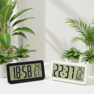 Orologio Elettronico LCD Sottile, Sveglia Digitale Silenziosa e Intelligente con Display Temperatura/Umidità e Batteria, per Camera da Letto e Ufficio - Product Image 1