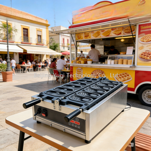 Máquina <span class=keywords><strong>para</strong></span> <span class=keywords><strong>Hacer</strong></span> Waffles Comercial de Acero Inoxidable Antiadherente <span class=keywords><strong>para</strong></span> Snacks, Pasteles y Galletas, Alta Productividad <span class=keywords><strong>para</strong></span> el Hogar o Restaurantes, 220V 110V - Product Image 3