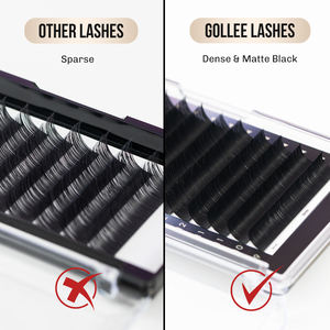 Gollee 3D-6D W форма ручной работы наращивание ресниц 3D 4D 5D 6D 8D ресницы готовый веер натуральный мягкий легкий матовый плотный с ресницами cilios YY - Product Image 6