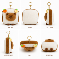Porte-clés en peluche ours blanc doux de haute qualité Zaves, idéal pour le quotidien, cadeau de fête, pendentif de sac animal rembourré populaire et mignon