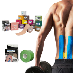 Cinta Deportiva Ergonómica de Kinesiología Shuangan, 2.5cm X 5m, Impermeable, Transpirable, de Algodón, Hipoalergénica, para Fitness - Product Image 1